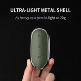 Metal and Leather Car Key Case Cover for Li Auto L7 L8 L9 Max Leading Ideal Li Auto 2023 2024 Car Interior Accessory OEM