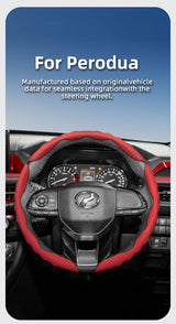 Breathable Wavy Steering Cover for Perodua Myvi Axia Car Interior Accessory Hocasen