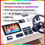 8 Inch Marine Waterproof Multimedia Player for ATV Golf Cart Marine Audio OEM