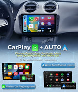 2K QLED Android Head Unit with CarPlay for SEAT Ibiza 2008–2015