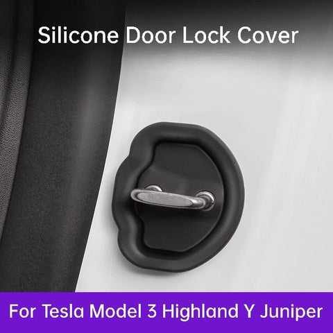 Tesla Model 3 Highland Y Juniper Silicone Door Lock Cover Car Interior Accessory OEM