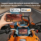 5Inch Waterproof Motorcycle Monitor with CarPlay & DVR Android Head Unit AKAMATE