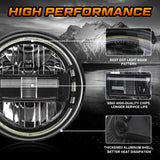 Black/Chrome 7inch LED Headlight /4.5inch Fog Lamp For Harley Davidson Electra Glide Road King Motorcycle Headlamp Bracket Se