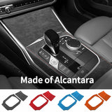 Center Console Panel Trim Frame Sticker for BMW 3er G20 G21 G28 Interior Custom Tuning Accessories Made of Alcantara Interior