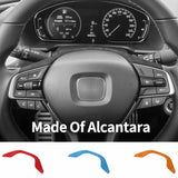 For Honda Accord 10th Gen Facelift & INSPIRE Made of Alcantara Auto Steering Wheel Decorative Frame Trim Sticker Car Accessor