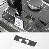 Top Suede Gear Shift Knob Panel Cover Trim Frame Sticker for BMW Series Car Interior Accessory OEM