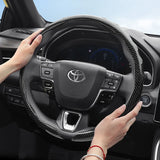 Carbon Fiber Steering Wheel Cover for Toyota Camry RAV4 Car Interior Accessory Hocasen