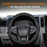 Breathable Leather Steering Wheel Cover for Toyota