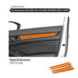 For Honda Accord 10th Gen Facelift & INSPIRE Made of Alcantara Car Interior Door Panels Armrest Cover Protective Trim Accessory