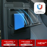 for Tesla Model Y Launch 2025 Model 3 Highland 2024 Armrest Hidden Magnetic Storage Box ABS Car Interior Accessories Gadgets