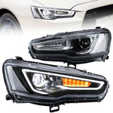 LED Headlights with Dual Beam Projector for Lancer Evo X