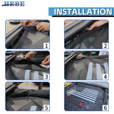 PVC Top Sunshade Cover for Jeep Wrangler JK 07-17 Car Interior Accessory HEBE