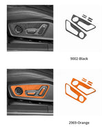 Car Seat Control Button Panel Trim Stickers Anti Scratch Carbon Fiber Interior Accessory For Audi C8 A6 A7 S6 S7 A6L (2019-2025)
