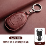 Leather Car Key Case Cover For GAC Trumpchi GA6 SGS7 GA4 GS5 GS3 GS4 GM8 GA3 Legend GS8 Empow J14 J15 J16 J11 J12 J13 Keychain