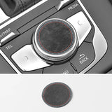 For Audi 8V A3 S3 (2014-2019) Sport Car Multimedia Knob Trim Sticker Cover Panel Made of Alcantara Interior Accessories Decor