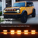 LED Grille Clearance Light Smoked Lens for Ford Bronco LED Ambient Light iJDM