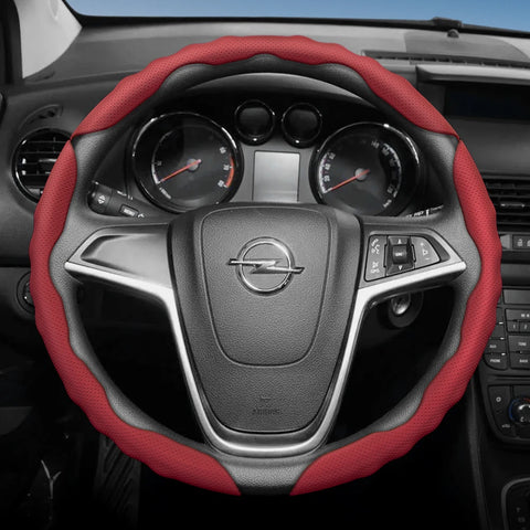 Wavy Sports Wheel Cover for Opel Astra Corsa Car Interior Accessory Hocasen Red Round 3Pc