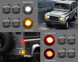 1set Led Light Kit for Land Rover Defender 90/110 Car - Red Rear Stop Tail White Front Position Light Amber Indicatior Side L