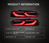 Vland Sequential LED Tail Lights for Chevy Camaro 16-18 Car Interior Accessory Vland