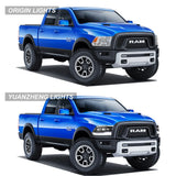 Black LED Headlights for Ram 1500 2009-2018 Car Interior Accessory Vland