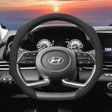 Perforated Leather Steering Wheel Cover for Hyundai Tucson
