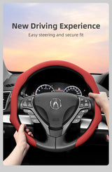 Perforated Leather Steering Wheel Cover for Acura Models