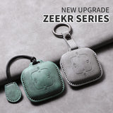 Leather Car Key Case For ZEEKR 001 009 7X - Sheep Suede Protector & Holder Car Interior Accessory, LED Ambient Light NONE