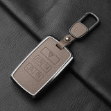 Metal and Leather Car Key Case Cover for Land Rover Range Rover Discovery Evoque Sport Velar Key Protection Shell Accessories