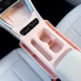 For Geely 24-26 Xingyuan eMAS 5 EX2 Car Center Console Cup Holder Storage Box Wireless Charging Silicone Pad Organizer Car In
