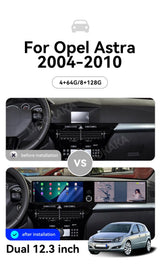 24.6-Inch Dual Screen Android Head Unit for Opel Astra 2004-2010 Android Head Unit Aotsr