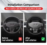 Carbon Fiber Leather Wheel Cover for Peugeot 207 208