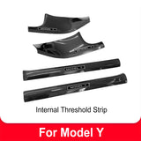 For Tesla Model Y 3 Juniper Highland Front Rear Door Bumper Sill Protector Seat Guard Plate Anti-Scratch Interior Accessories