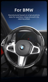 Carbon Fiber Texture Steering Wheel Cover for BMW Car Interior Accessory Hocasen