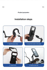 Phone Bracket 360 Rotating for Universal Motorcycle