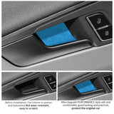 For Audi A4L A4 S4 A5 S5 Made of Alcantara Door Handle Bowl Trim Protective Sticker Anti-Scratch Car Interior Tuning Accessor