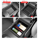 BYD Seal 05 DM-i 2025 Center Console Armrest Box Car Storage Box Accessories Organizer Tidying Tray ABS Black Car Interior Ac