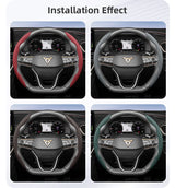 Breathable Leather Steering Wheel Cover for Cupra Models