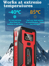 1000A Peak Car Jump Starter, Portable 12V Air Pump Tire Inflator with Power Bank and LED Light Jump Starter Minus Two