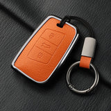 Metal and Leather Car Key Case Cover for VW Volkswagen Passat B8 CC Arteon Magotan GTE Skoda Fabia Superb A7 Kodiaq