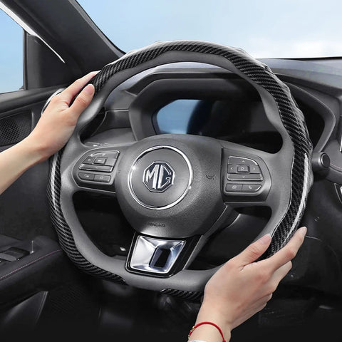 Carbon Fiber Texture Steering Wheel Cover for MG Models Car Interior Accessory Hocasen