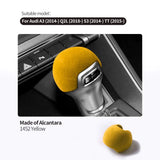 Made of Alcantara For Audi A3 Q2 S3 TT Sport Gear Shift Knob Boot Cover Decorative Trim Sticker Car Interior Tuning Accessorie