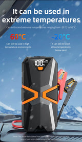 Professional 12V Auto Emergency Starter, Quick Start for Dead Batteries, 8.0L Gas/7.0L Diesel, Digital Display & Multi-Functi