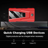 600A Compact Jump Starter for Up to 3.0L Gas Vehicles Car Interior Accessory EAFC