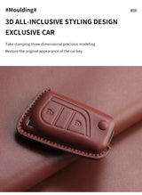 Genuine Leather Car Key Case Cover For Toyota Auris Verso Yaris Scion Aygo Corolla Reiz Avensis Rav4 Levin Camry