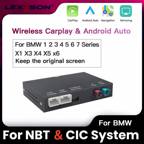 Wireless CarPlay Android Auto Retrofit for BMW NBT System CarPlay Retrofit Module LEXXSON