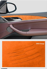 BMW X3 X4 Door Inner Handle Decorative Trim Frame Sticker 4Pcs Alcantara