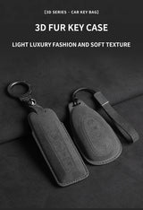 Suede Car Key Case Cover For Wey Coffee 01 Tank Tank300 Car Key Protective Shell Accessories Car Key Shell Replacement NONE