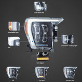 Vland Projector LED Headlights for Ford F-150 2021-2023 Car Interior Accessory Vland
