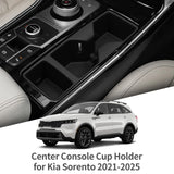 Kia Sorento US Version 2021-2025 Water Cup Holder Insert Cup Box Shock-Absorbing TPE Tidying Interior Accessories Car Interio