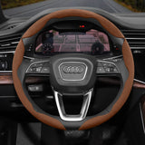 Audi Anti-Slip Suede Steering Wheel Cover Set